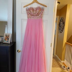 Sherri Hill pink beaded dress